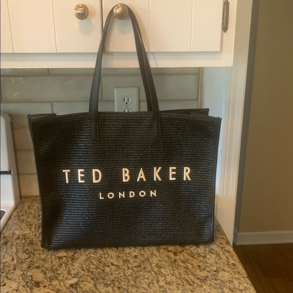 Ted Baker Woven Black Tote